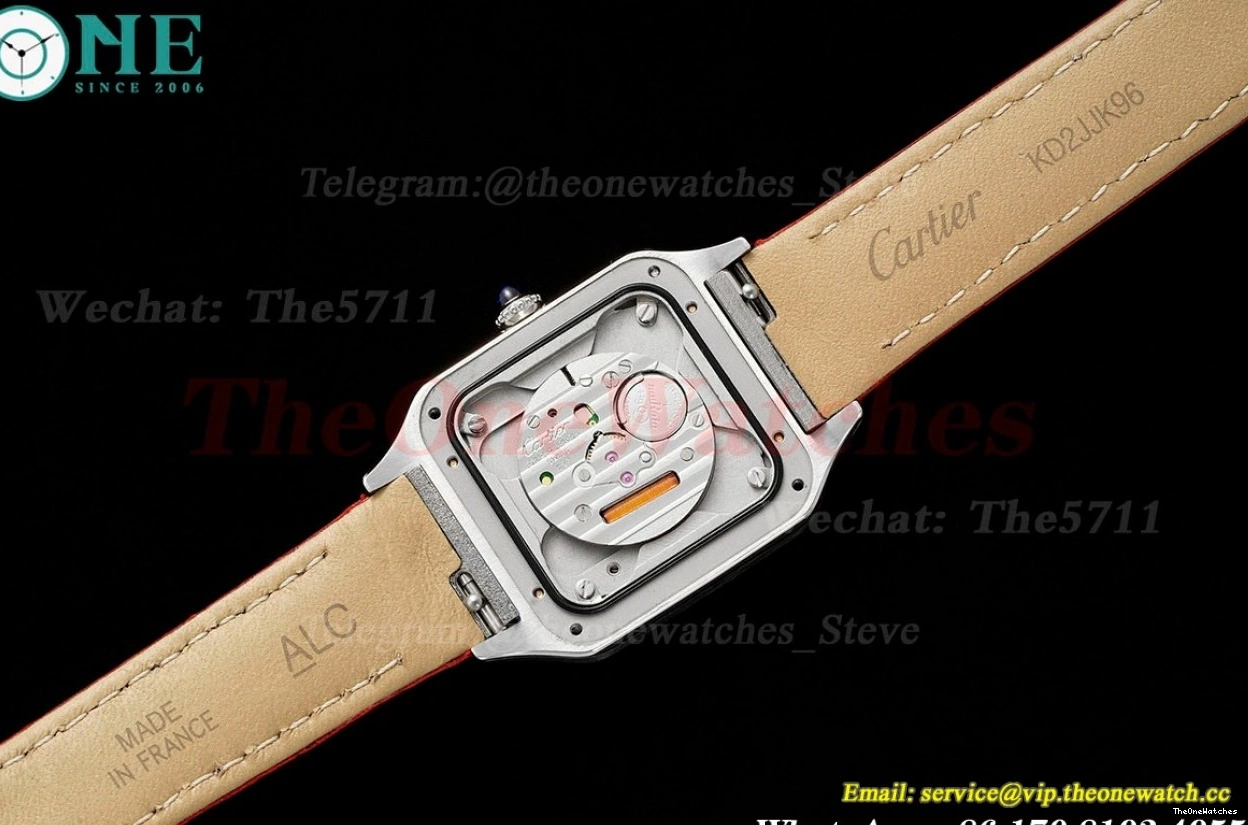 Quartz LE Dumont Silver Dial Wine Santos Red AF RG 0420